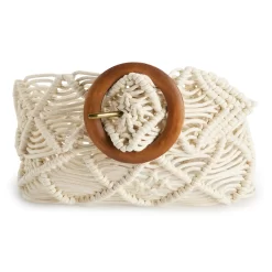 Women's Sonoma Goods For Life® Macrame Belt With Wooden Buckle