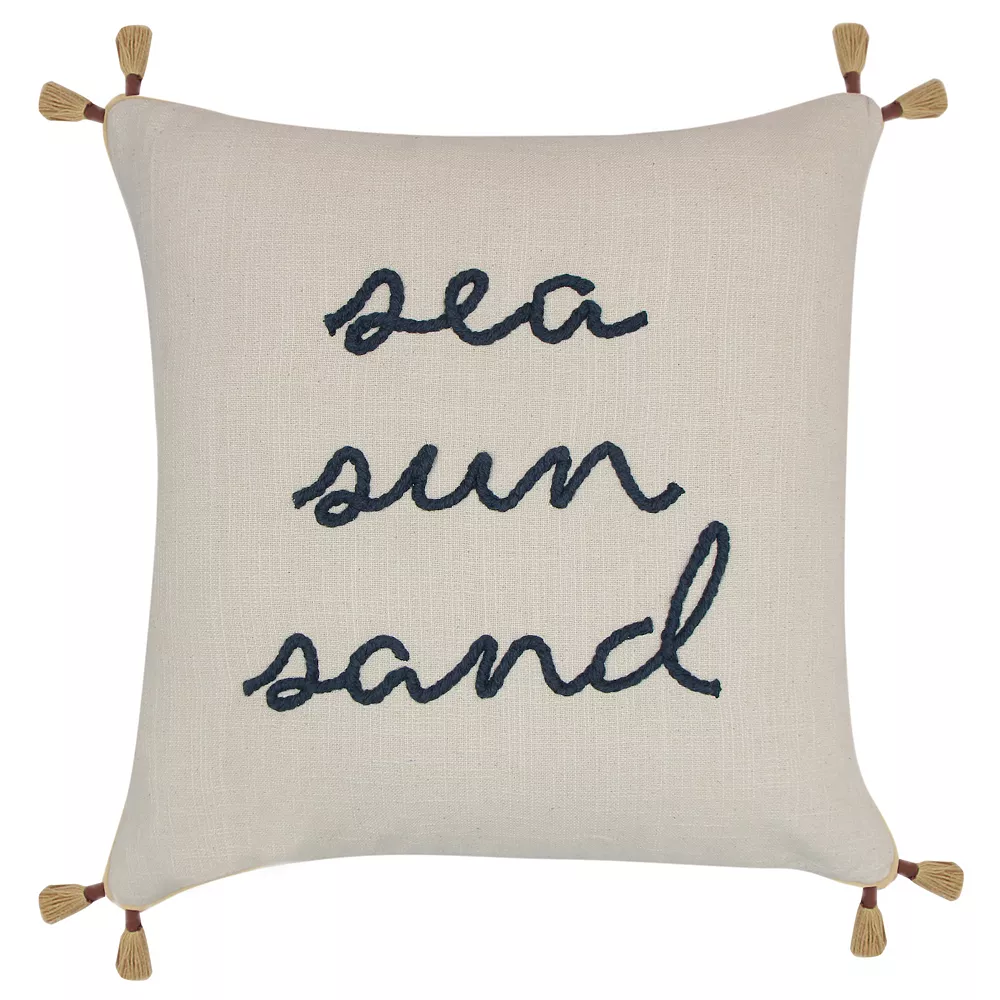 Sonoma Goods For Life® Sea, Sun, Sand Ultimate Feather Fill Throw Pillow
