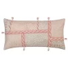 Sonoma Goods For Life® Coral & Tan Block Print Ultimate Feather Fill Tasseled Throw Pillow