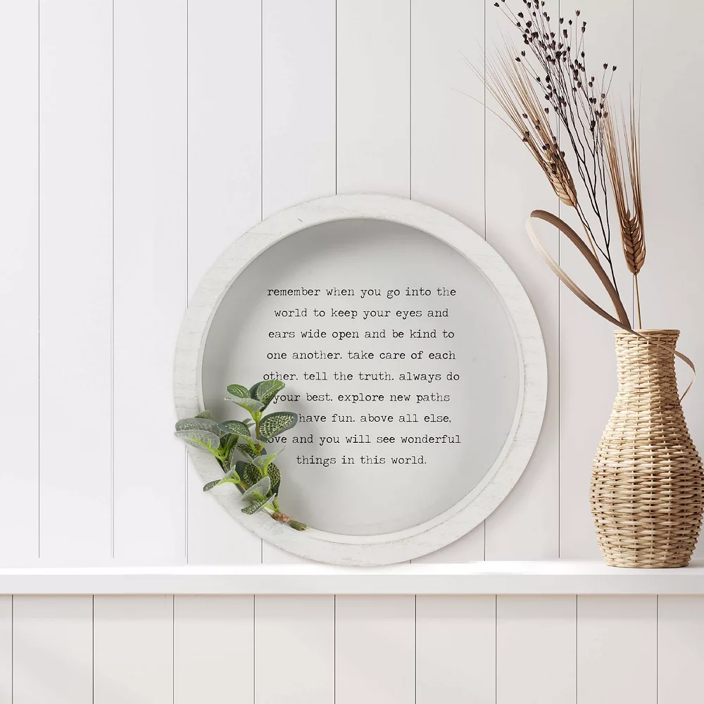 Sonoma Goods For Life® Round Sentiment With Botanical Décor - Image 2