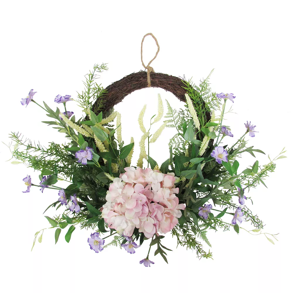 Sonoma Goods For Life® Asymmetrical Artificial Hydrangea Greenery Wreath