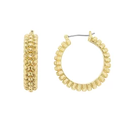 Sonoma Goods For Life® Gold Tone Dotted Texture Hoop Earrings