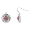 Sonoma Goods For Life® Silver Tone Pink Stone Medallion Drop Earrings