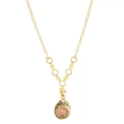Sonoma Goods For Life® Gold Tone Link Chain & Pink Stone Pendant Y Necklace