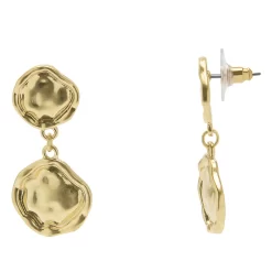 Sonoma Goods For Life® Gold Tone Hammered Drop Earrings