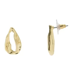 Sonoma Goods For Life® Gold Tone Wavy Oval Hoop Earrings
