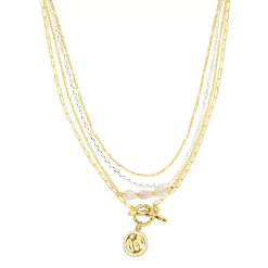 Sonoma Goods For Life® Gold Tone Multi Chain Hammered Pendant Necklace