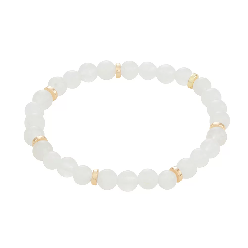 Sonoma Goods For Life® Gold Tone Mixed Media 5-Piece Beaded Stretch Bracelets Set - Image 4