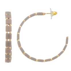 Sonoma Goods For Life® Gold Tone Acrylic Tile C-Hoop Earrings