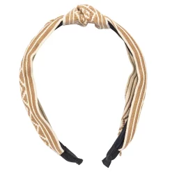 Women's Sonoma Goods For Life® Brown & Cream Striped Top Knot Headband